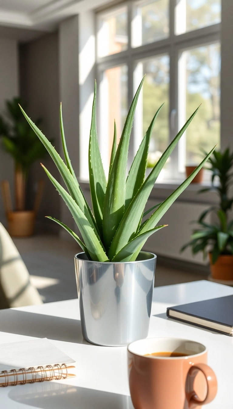 18 Best Indoor Plants for a Stylish Home Office (You’ll Fall in Love with #10!) - 15. Aloe Vera