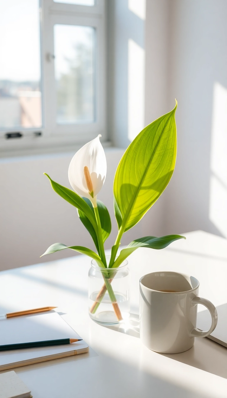 18 Best Indoor Plants for a Stylish Home Office (You’ll Fall in Love with #10!) - 4. Peace Lily (Spathiphyllum)