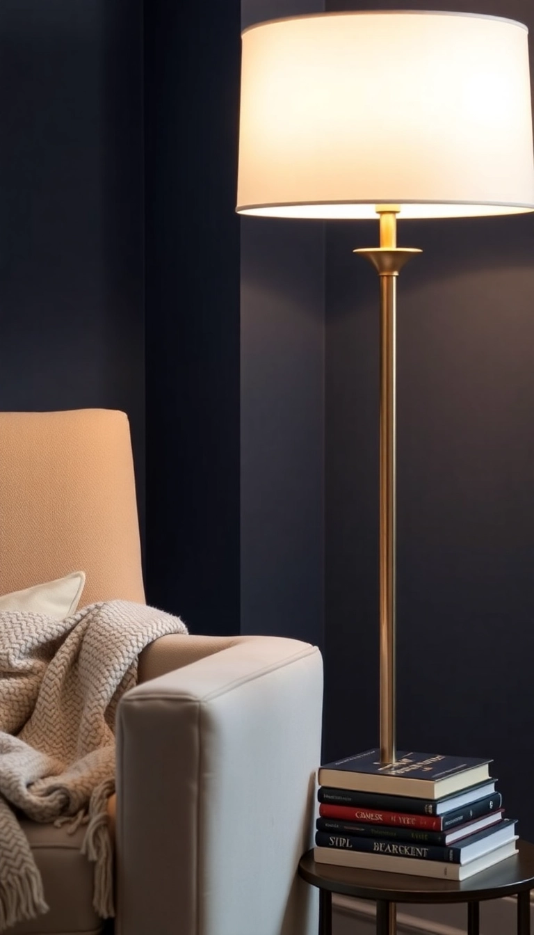 18 Mood-Enhancing Lighting Ideas for Reading Corners That'll Make You Feel Right at Home! - 1. Warm Glow Floor Lamps