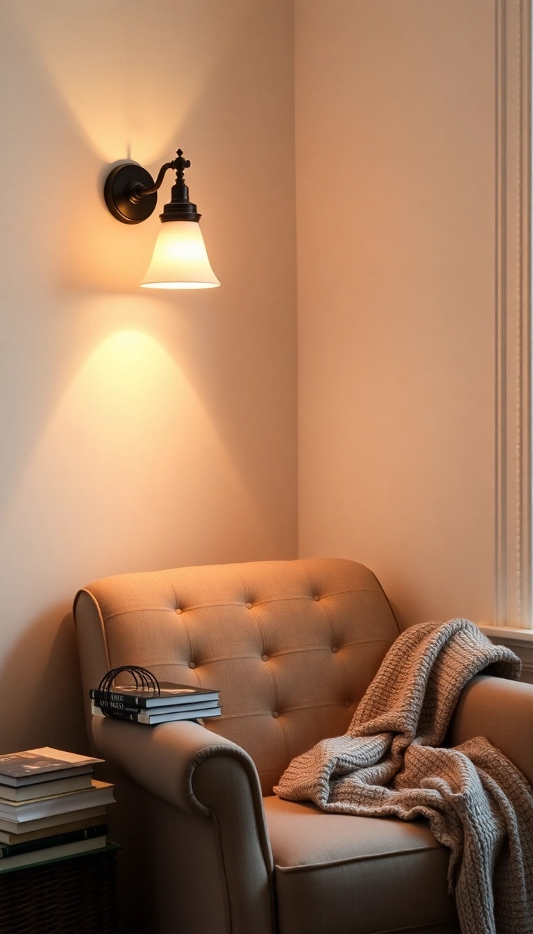 18 Mood-Enhancing Lighting Ideas for Reading Corners That'll Make You Feel Right at Home! - 8. Soft Wall Sconces