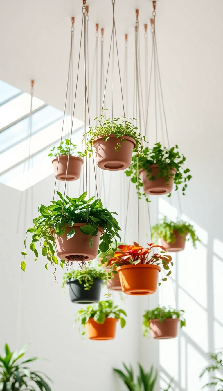 18 Stunning Hanging Indoor Plant Displays That Will Elevate Your Space (Don’t Miss #10!) - 12. Floating Plant Islands