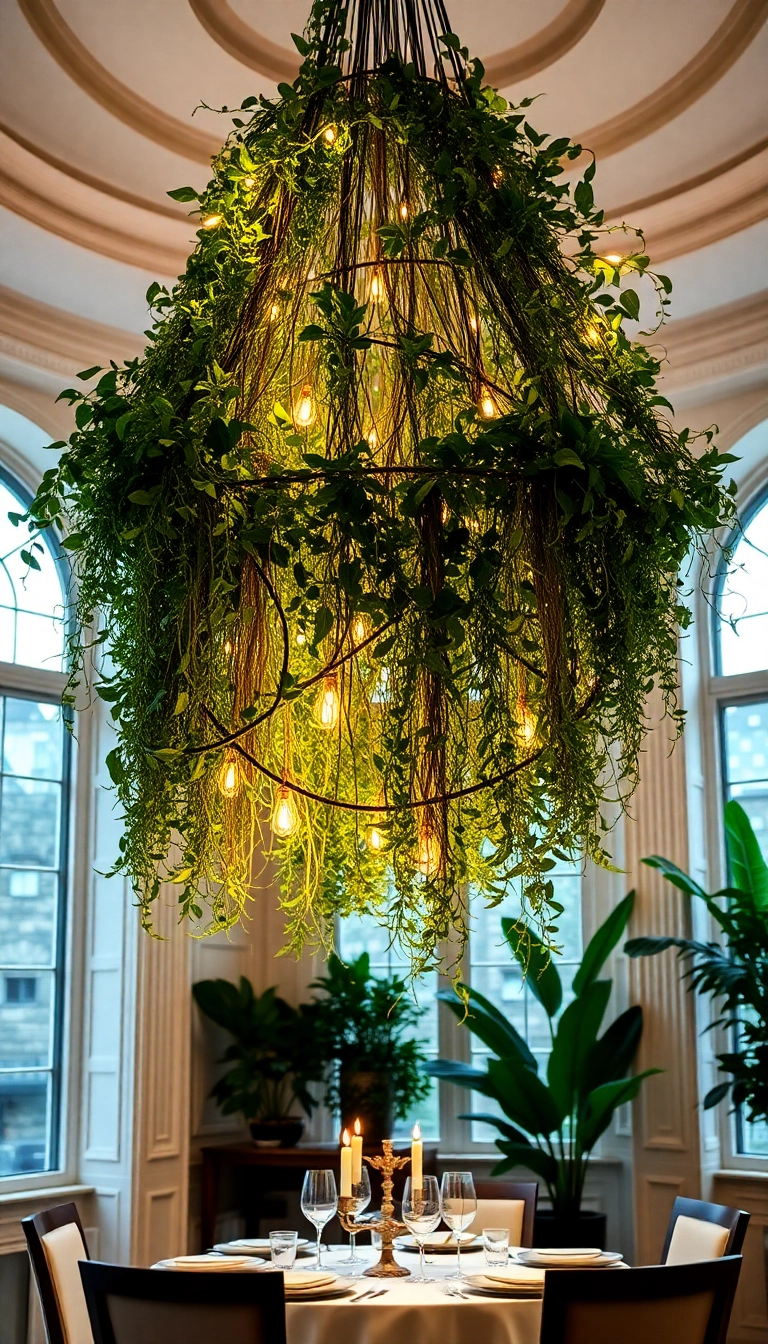 18 Stunning Hanging Indoor Plant Displays That Will Elevate Your Space (Don’t Miss #10!) - 18. Nature-Inspired Chandeliers