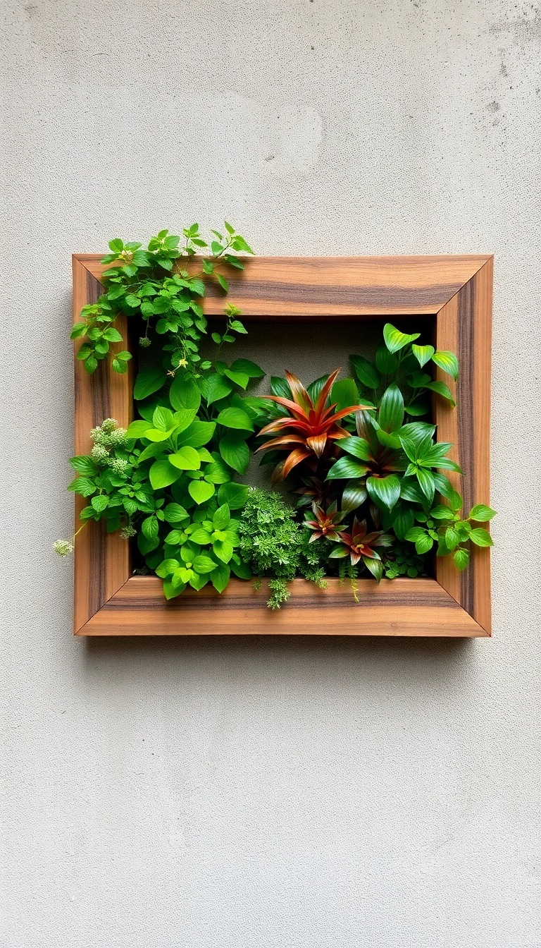 18 Stunning Hanging Indoor Plant Displays That Will Elevate Your Space (Don’t Miss #10!) - 8. Artistic Plant Frames