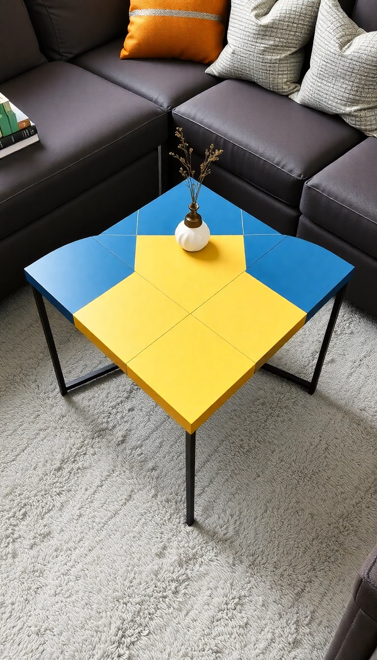 18 Stylish Living Room Tables with Geometric Patterns That Will Impress Everyone! - 1. The Triangular Table