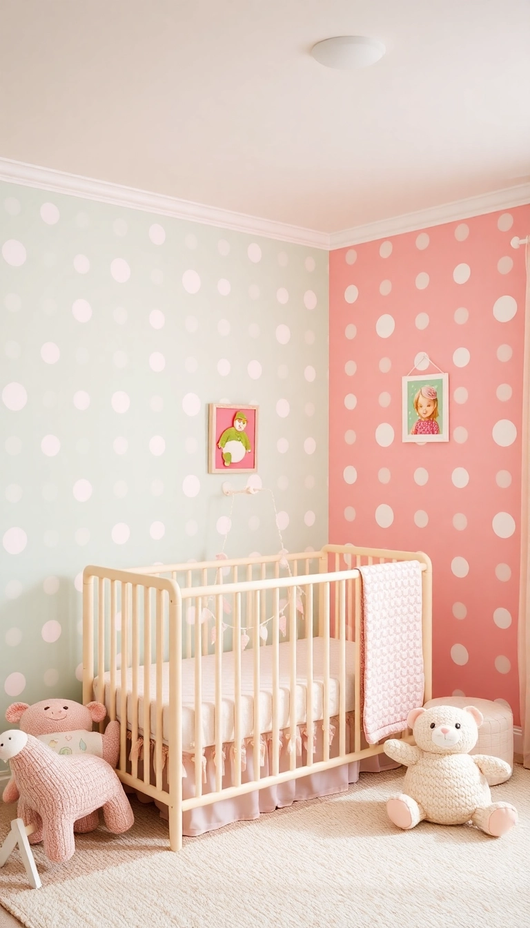 19 Creative Paint Techniques for Your Walls (You’ll Be Inspired by #8!) - 13. Polka Dot Fun