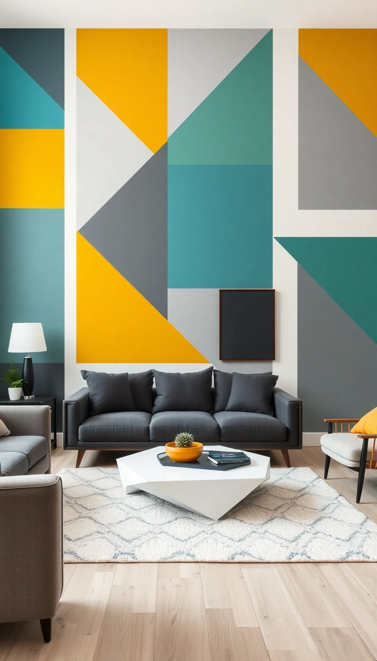 19 Creative Paint Techniques for Your Walls (You’ll Be Inspired by #8!) - 2. Geometric Patterns