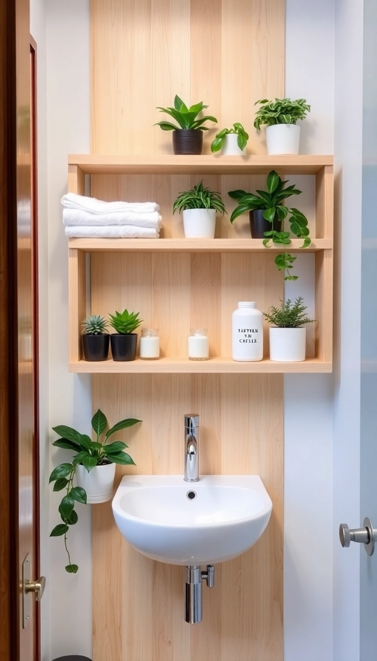 19 Small Bathroom Storage Innovations That Will Blow Your Mind (Especially #6!) - 1. Vertical Wall Shelves