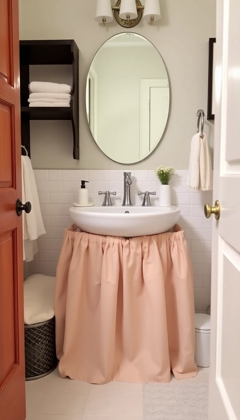 19 Small Bathroom Storage Innovations That Will Blow Your Mind (Especially #6!) - 6. Under-Sink Skirts