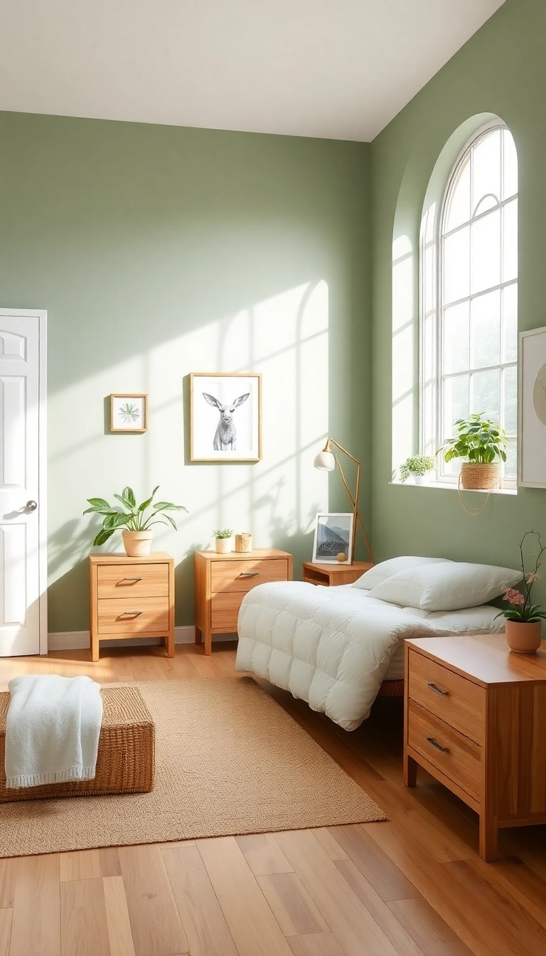 19 Unexpected Bedroom Wall Colors That Will Make You Fall in Love with Your Room Again! - 1. Serene Sage Green