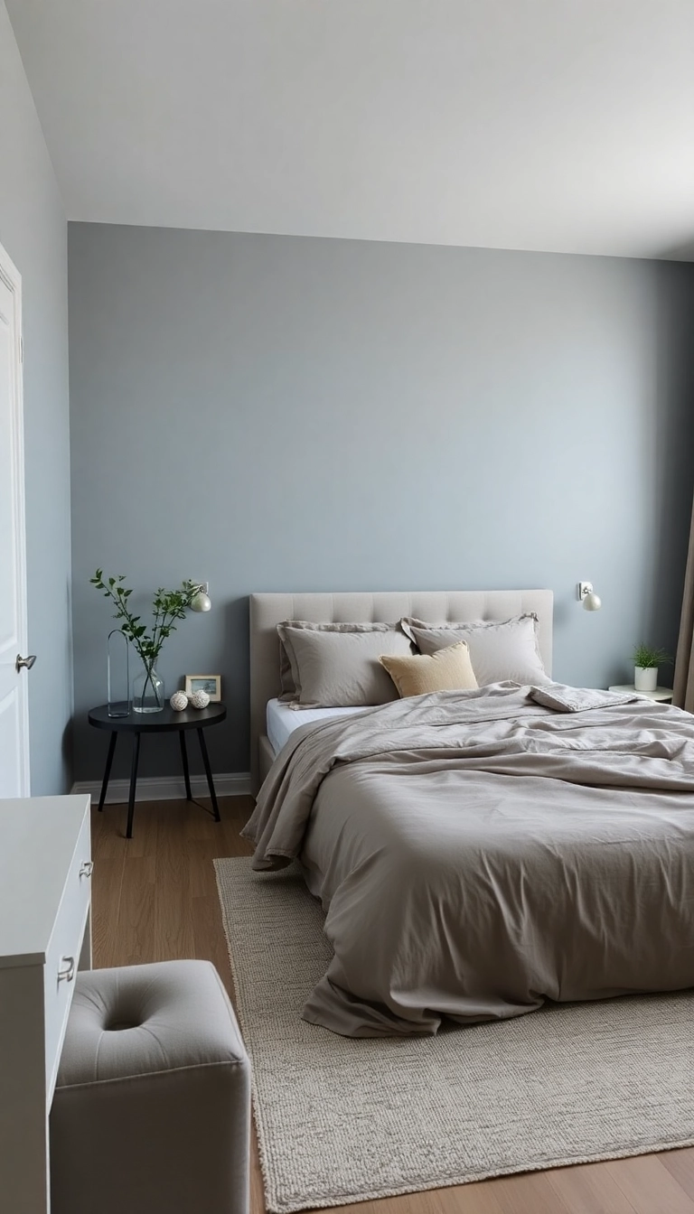 19 Unexpected Bedroom Wall Colors That Will Make You Fall in Love with Your Room Again! - 13. Cool Grey-Blue