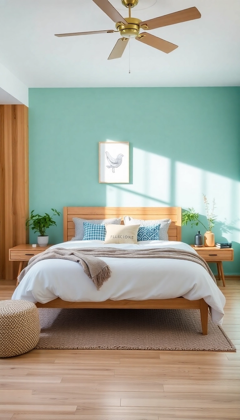 19 Unexpected Bedroom Wall Colors That Will Make You Fall in Love with Your Room Again! - 18. Bright Minty Fresh