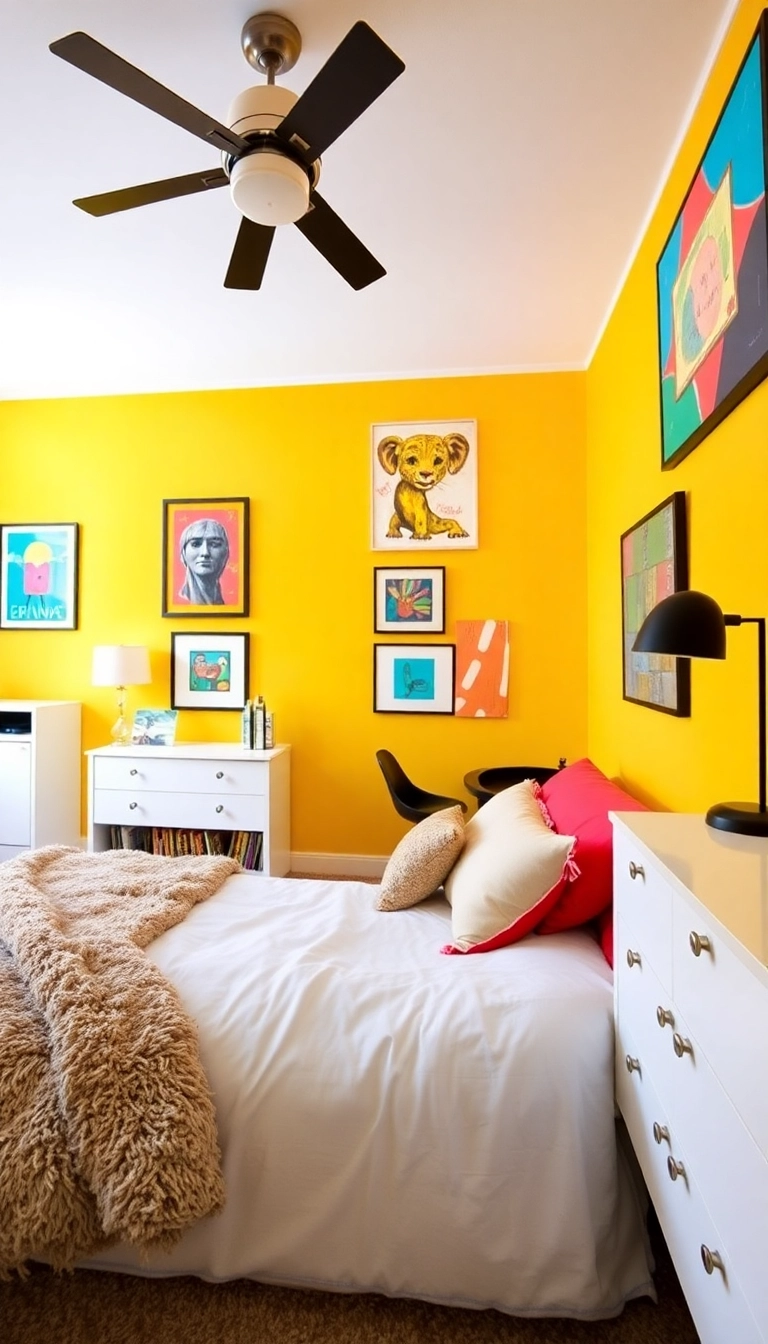 19 Unexpected Bedroom Wall Colors That Will Make You Fall in Love with Your Room Again! - 7. Vibrant Mustard Yellow