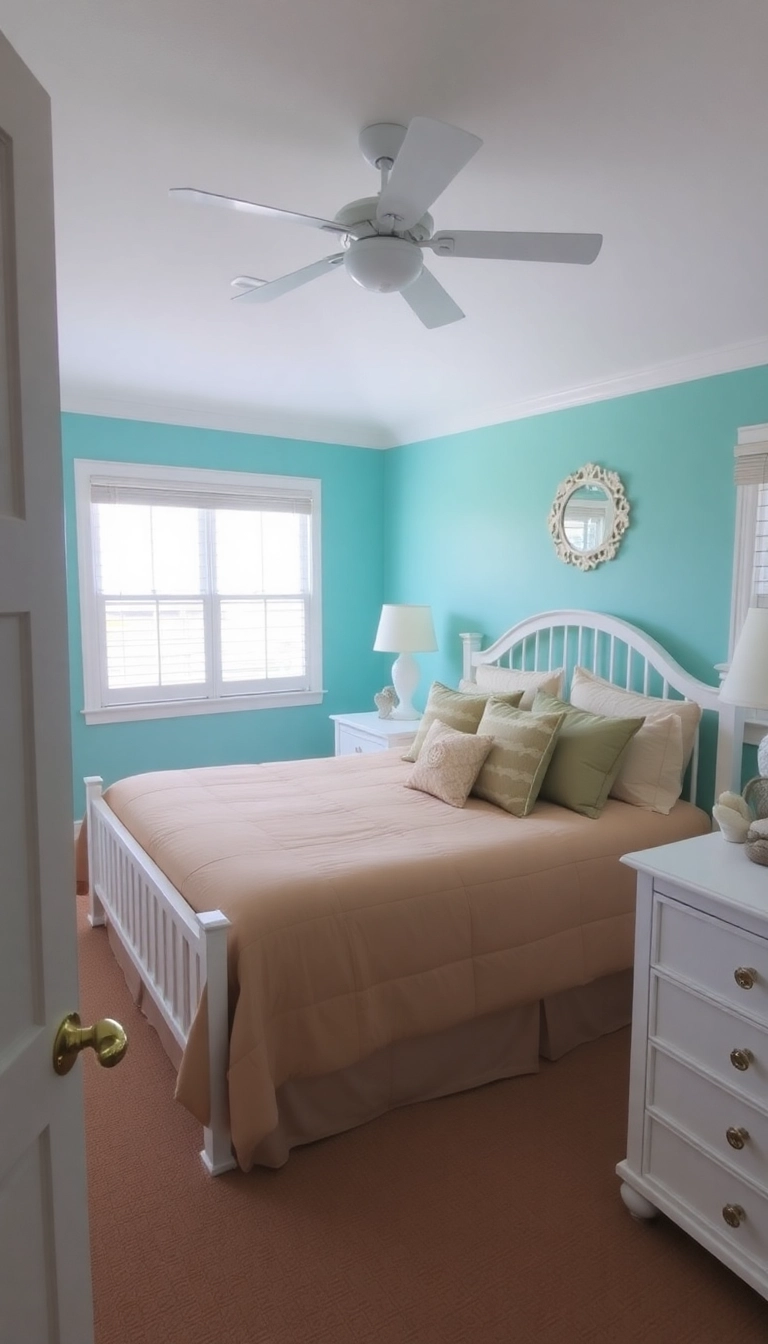 19 Unexpected Bedroom Wall Colors That Will Make You Fall in Love with Your Room Again! - 8. Cool Aqua