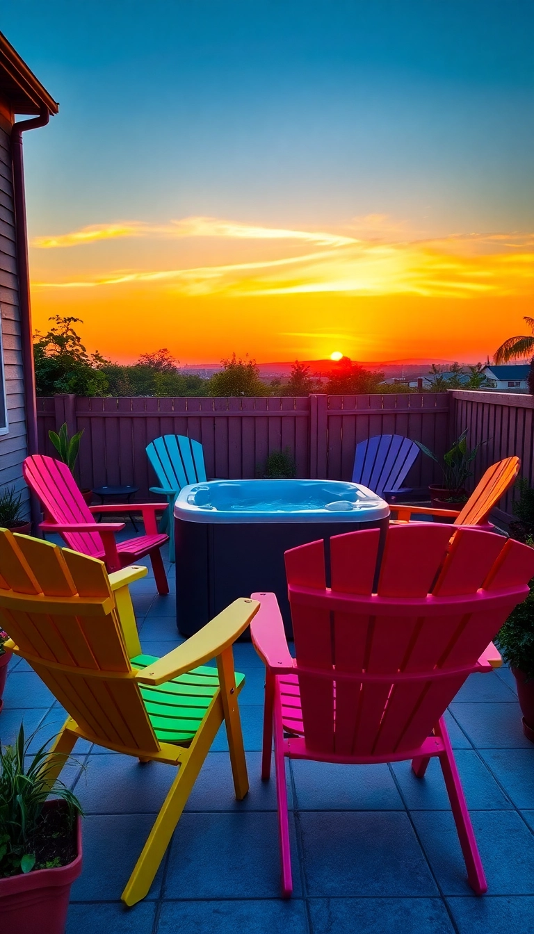 20 Compact Hot Tub Seating Ideas That Maximize Your Small Outdoor Space! - 3. Foldable Deck Chairs