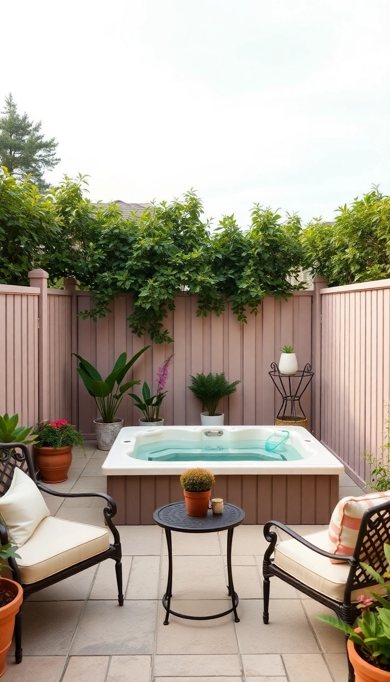 20 Luxurious Hot Tub Privacy Ideas That Will Make You Feel Like Royalty (Don't Miss #12!) - 4. Decorative Privacy Fences