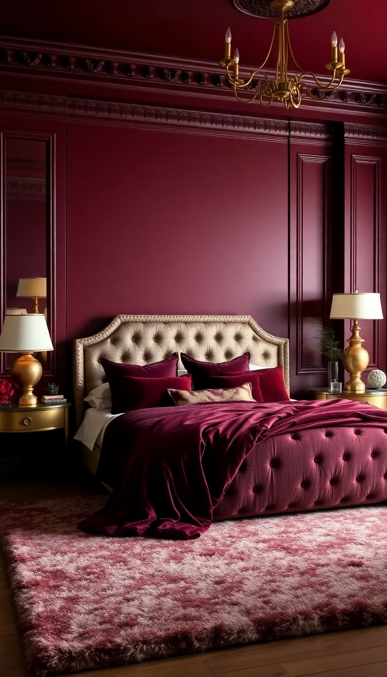 20 Trendy Bedroom Color Ideas That Will Transform Your Space into a Cozy Retreat! - 12. Rich Burgundy