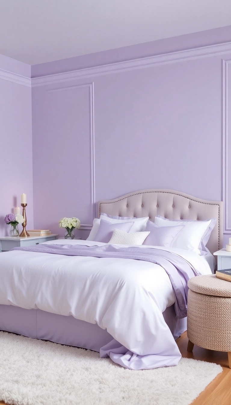 20 Trendy Bedroom Color Ideas That Will Transform Your Space into a Cozy Retreat! - 19. Lavender Mist