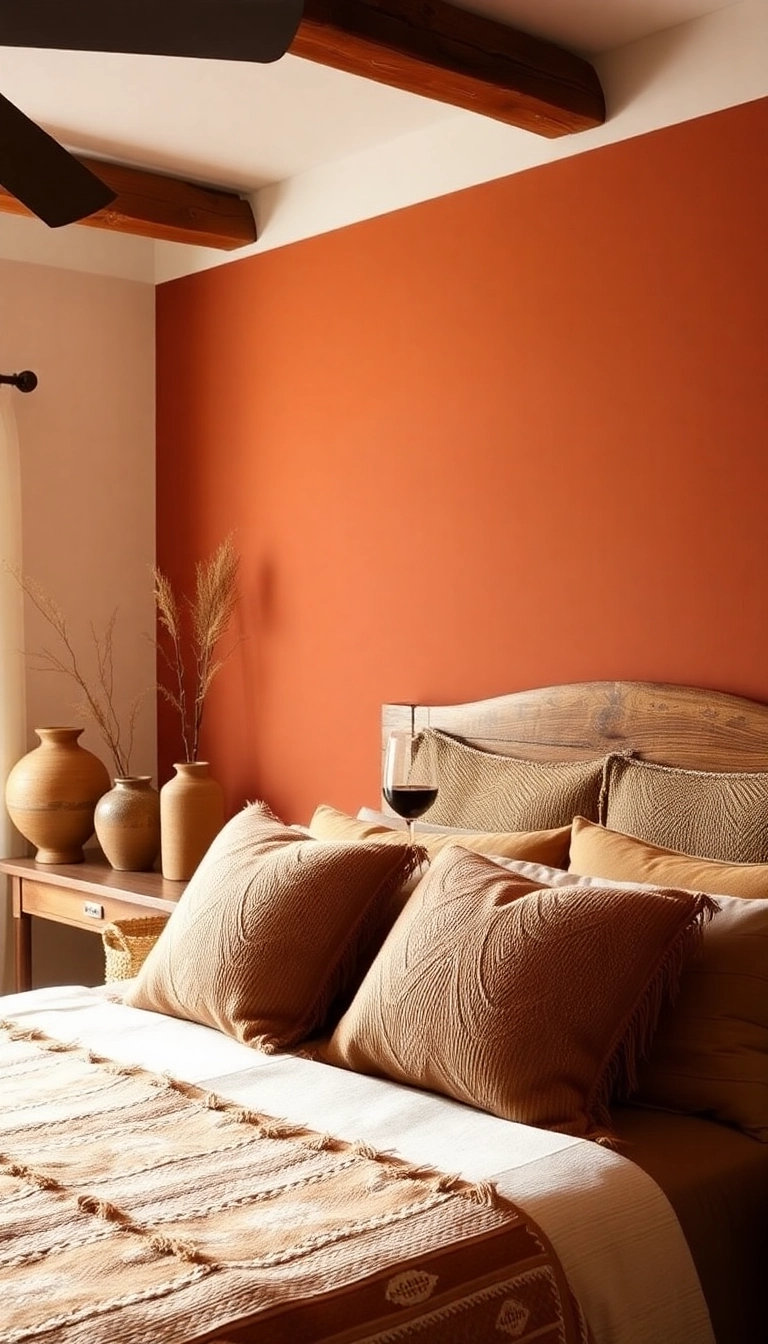 20 Trendy Bedroom Color Ideas That Will Transform Your Space into a Cozy Retreat! - 2. Warm Terracotta