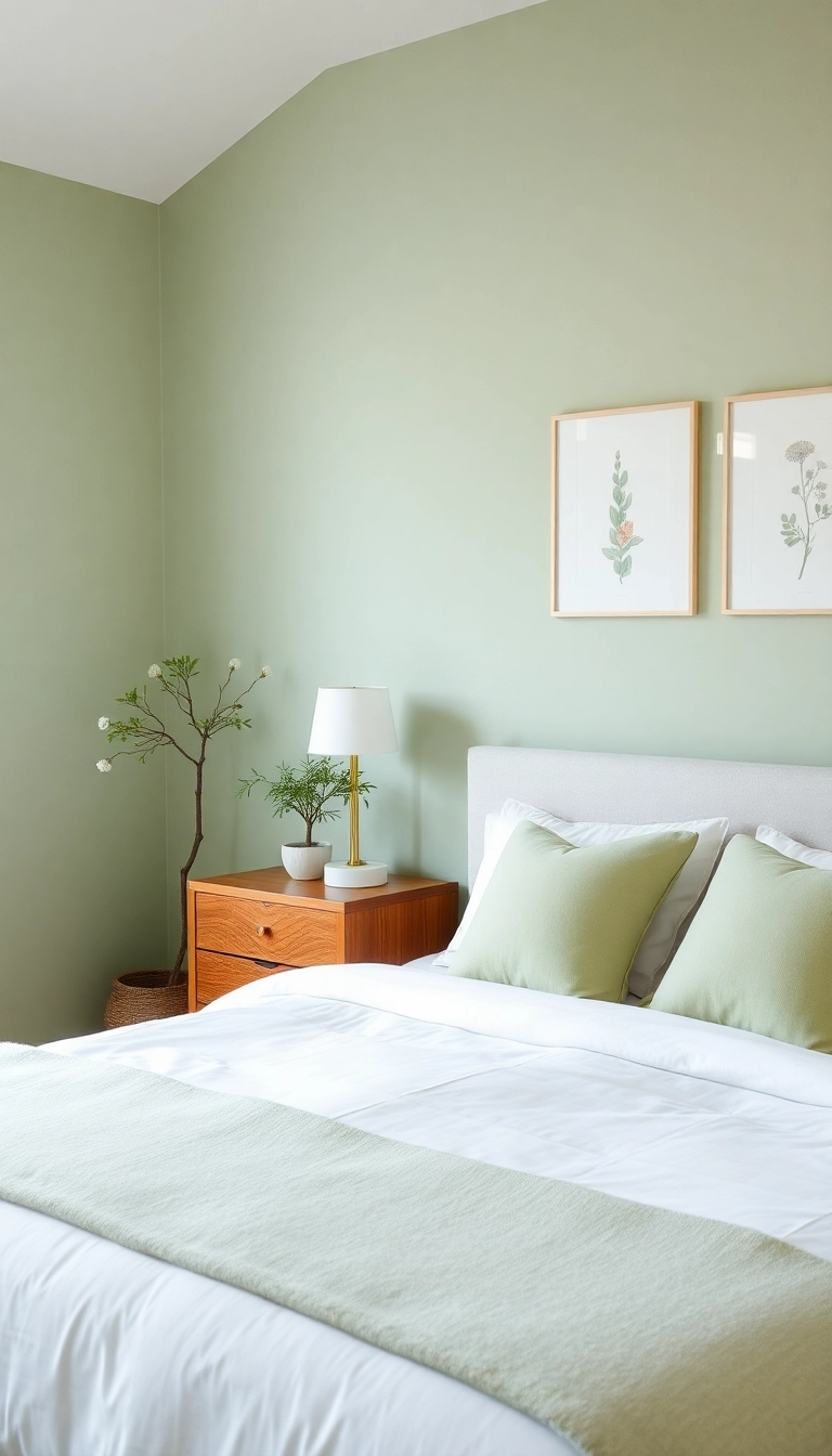 20 Trendy Bedroom Color Ideas That Will Transform Your Space into a Cozy Retreat! - 3. Soft Sage Green