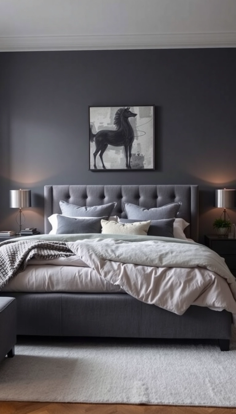 20 Trendy Bedroom Color Ideas That Will Transform Your Space into a Cozy Retreat! - 5. Charcoal Gray