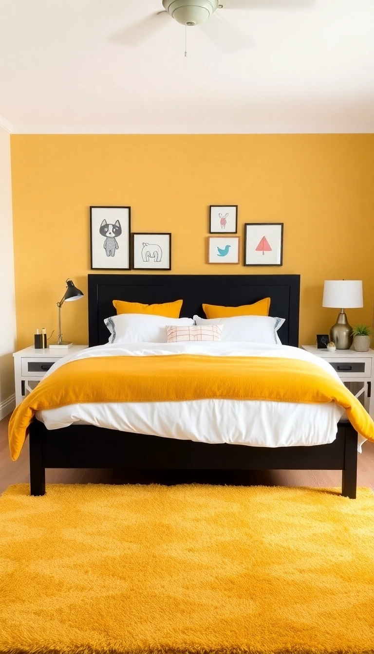 20 Trendy Bedroom Color Ideas That Will Transform Your Space into a Cozy Retreat! - 7. Golden Mustard