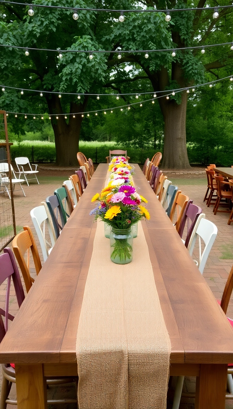 21 Stylish Outdoor Dining Ideas That Will Make Your Summer Parties Unforgettable! - 1. Rustic Charm with Wooden Decor