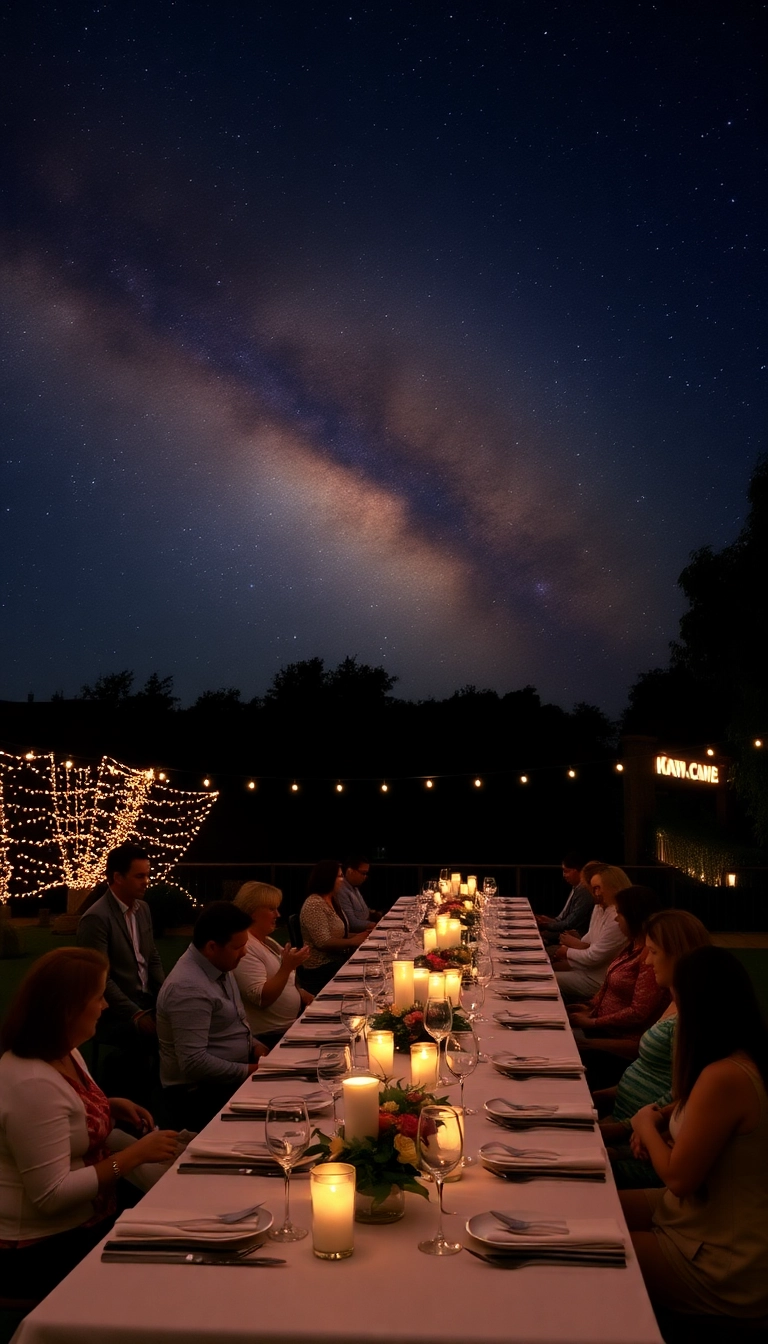 21 Stylish Outdoor Dining Ideas That Will Make Your Summer Parties Unforgettable! - 14. Under the Stars