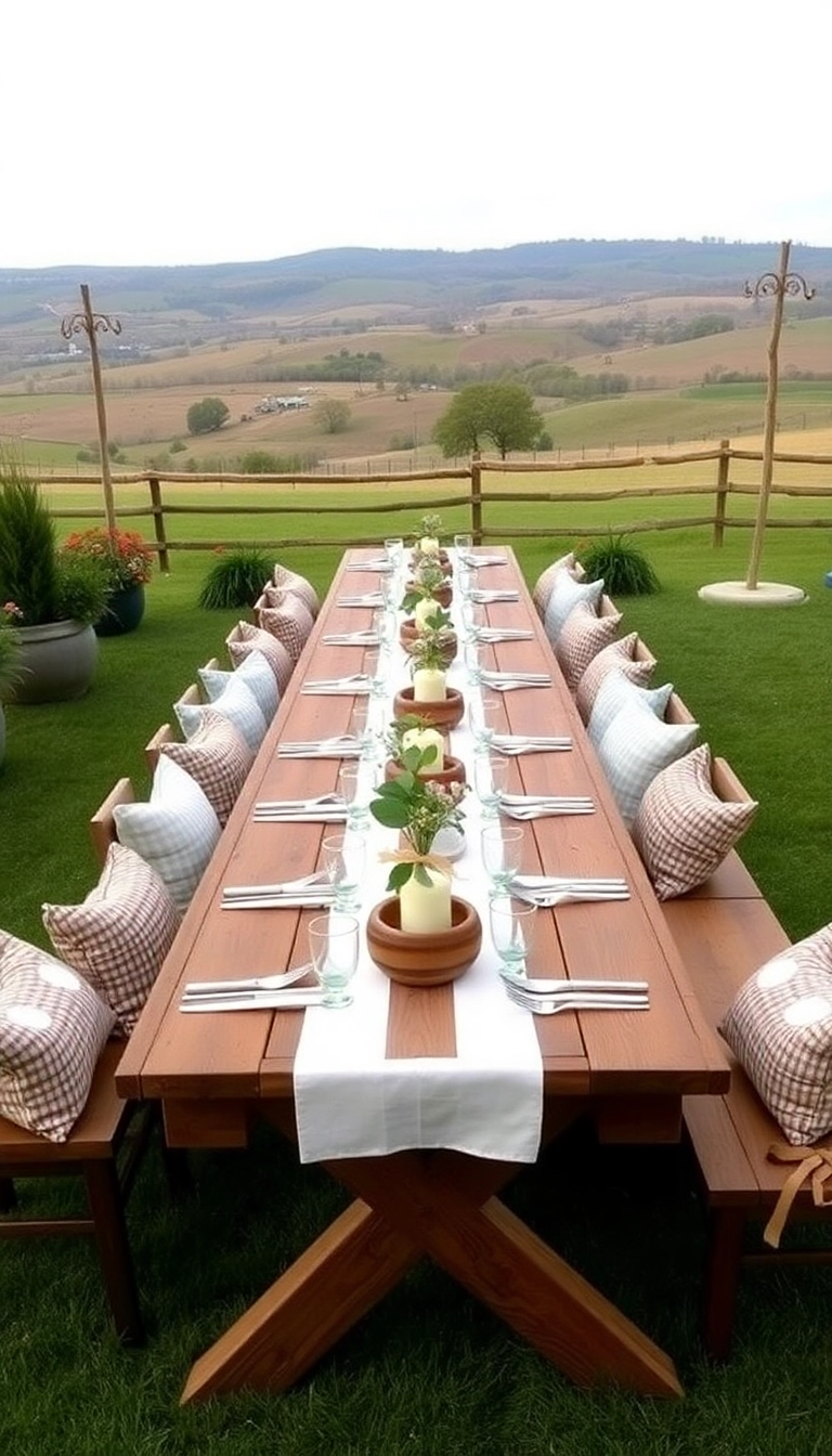 21 Stylish Outdoor Dining Ideas That Will Make Your Summer Parties Unforgettable! - 17. Farmhouse Tablescape