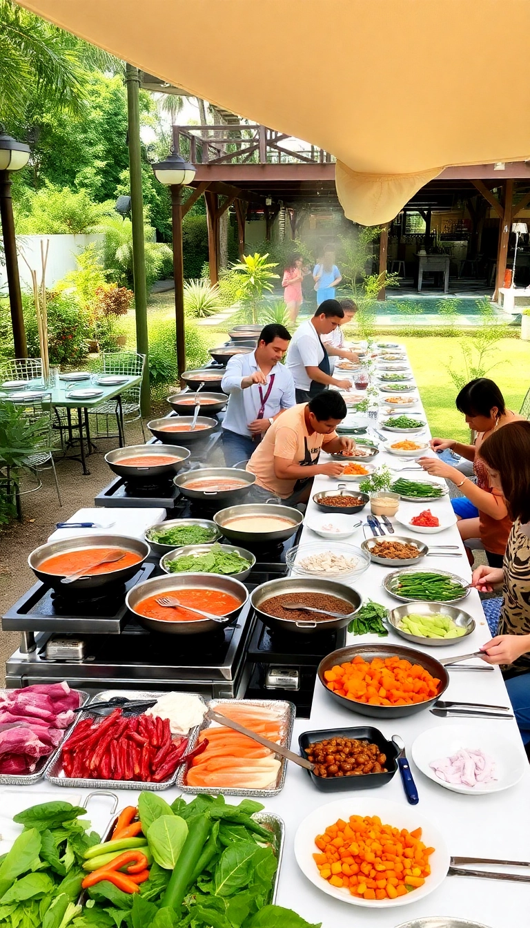 21 Stylish Outdoor Dining Ideas That Will Make Your Summer Parties Unforgettable! - 19. Interactive Cooking Stations