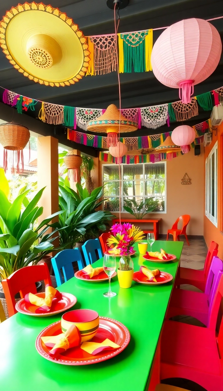 21 Stylish Outdoor Dining Ideas That Will Make Your Summer Parties Unforgettable! - 5. Colorful Fiesta Theme