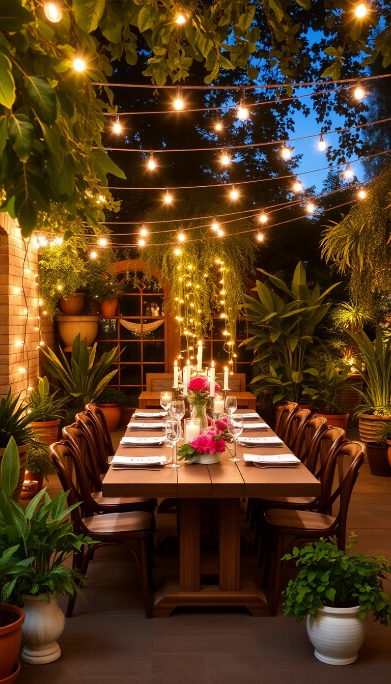 21 Stylish Outdoor Dining Ideas That Will Make Your Summer Parties Unforgettable! - 6. Enchanted Garden Dining