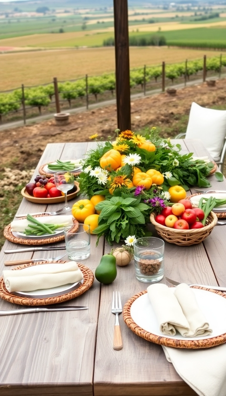 21 Stylish Outdoor Dining Ideas That Will Make Your Summer Parties Unforgettable! - 8. Farm-to-Table Freshness