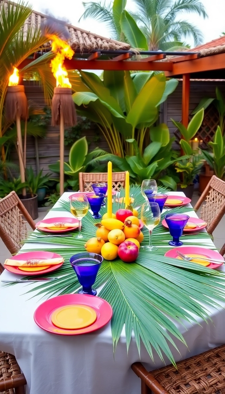 21 Stylish Outdoor Dining Ideas That Will Make Your Summer Parties Unforgettable! - 9. Tropical Escape