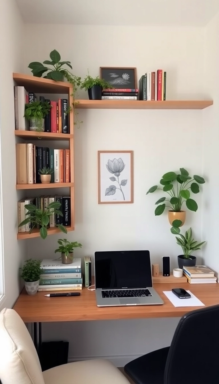 25 Brilliant Home Office Storage Solutions You Didn't Know You Needed! - Utilizing Corner Shelves