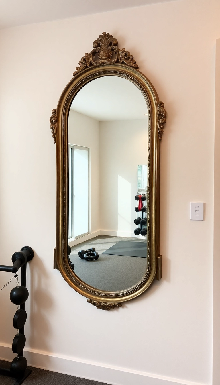 8 Stunning Mini Gym at Home Ideas That Maximize Your Workout Space! - 3. Mirrors for Depth and Motivation