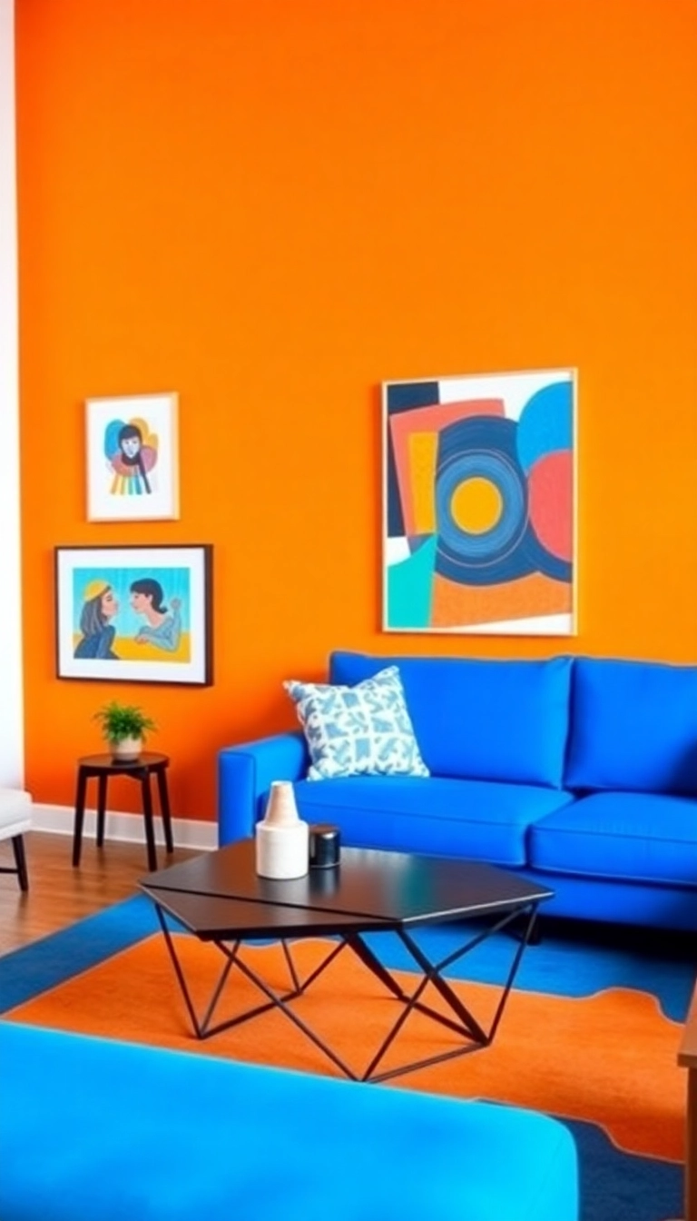 17. Bold Color Blocking with Furniture