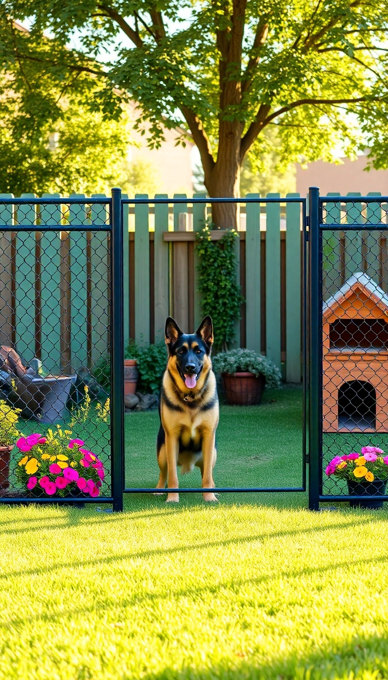 10 DIY Dog Fence Ideas That Are So Easy, You'll Want to Build One Today! - 4. Chain Link Fence