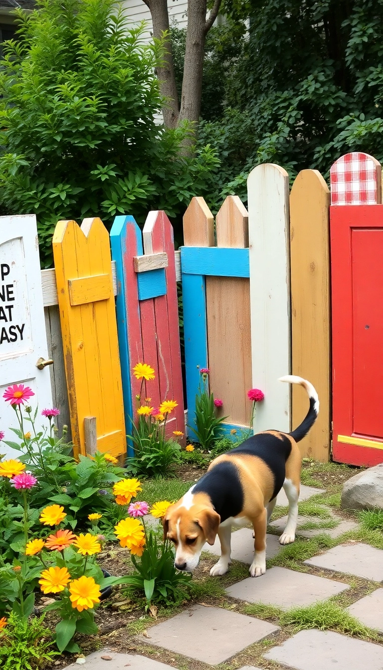 10 DIY Dog Fence Ideas That Are So Easy, You'll Want to Build One Today! - 8. Recycled Materials Fence