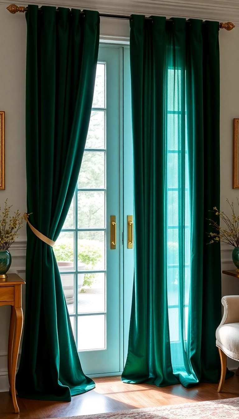 11 Affordable Patio Door Curtain Ideas That Look Luxurious (Wait Until You See #2!) - 4. Elegant Velvet Drapes