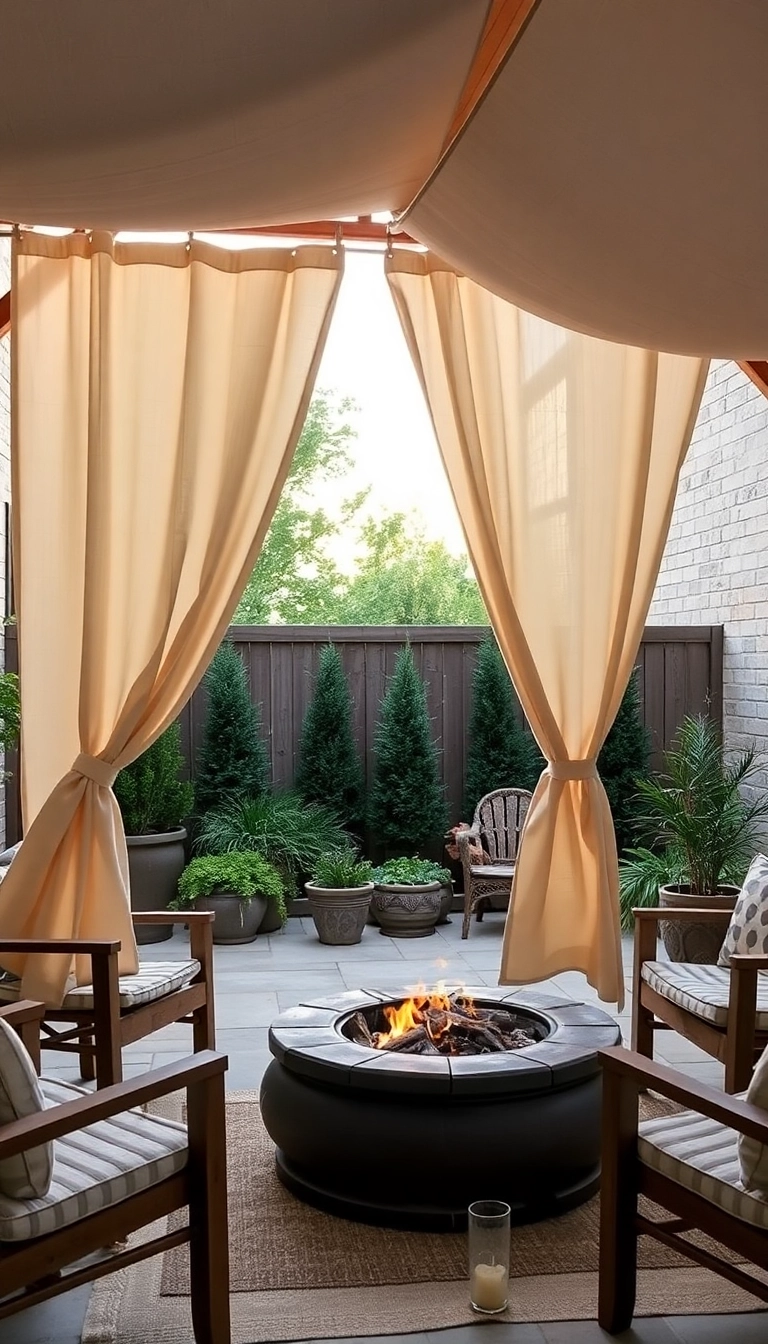 11 Modern Patio Door Curtain Ideas That Redefine Outdoor Living (You’ll Love #2!) - 7. Rustic Canvas Curtains