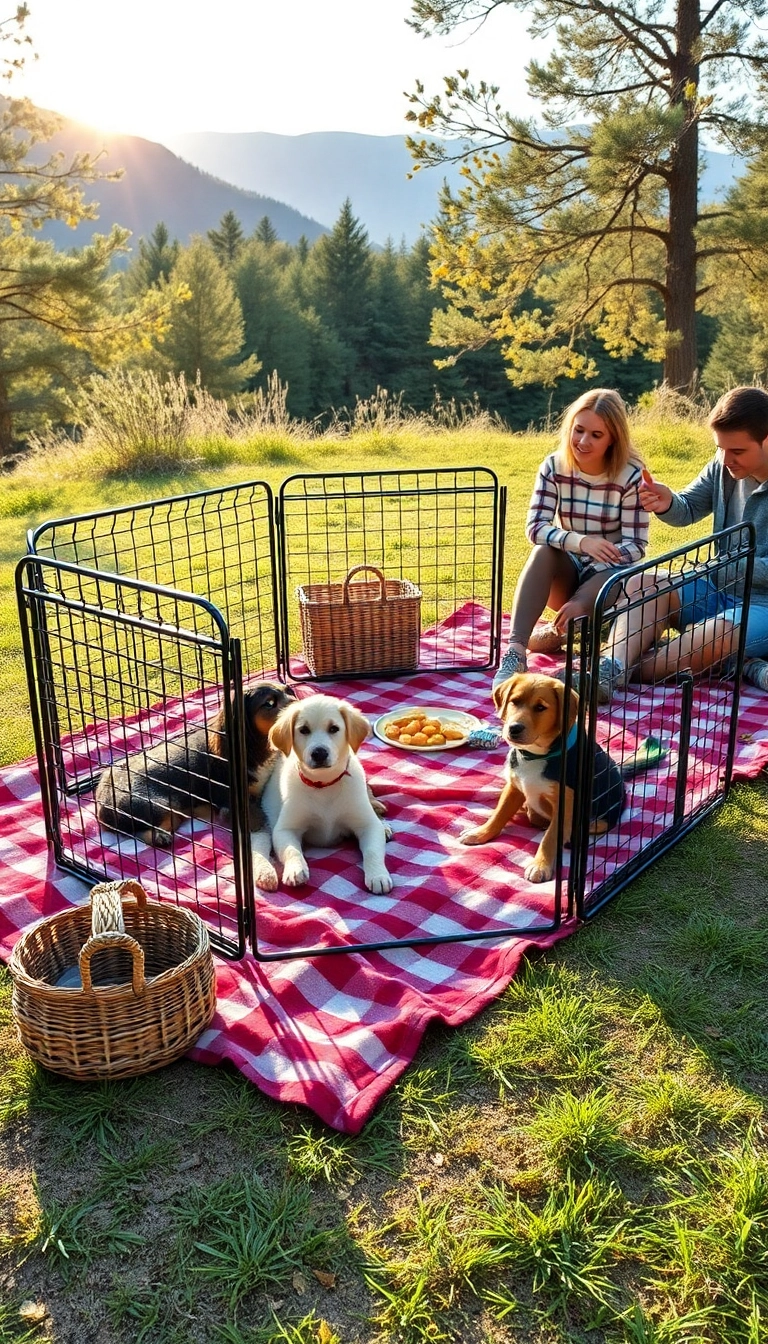 11 Portable Temporary Dog Fences Perfect for Any Occasion (Don't Miss #7!) - 2. Folding Wire Dog Fence