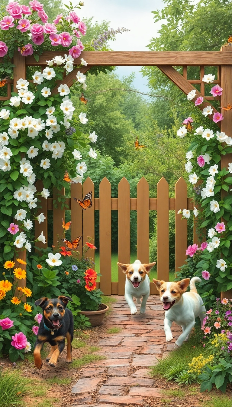 11 Portable Temporary Dog Fences Perfect for Any Occasion (Don't Miss #7!) - 3. Garden Trellis Fence