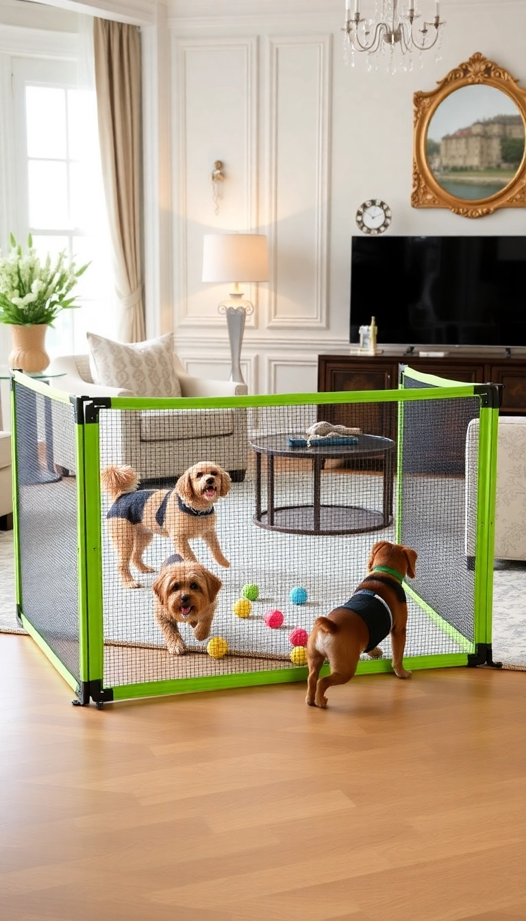 11 Portable Temporary Dog Fences Perfect for Any Occasion (Don't Miss #7!) - 4. Portable Mesh Dog Barrier