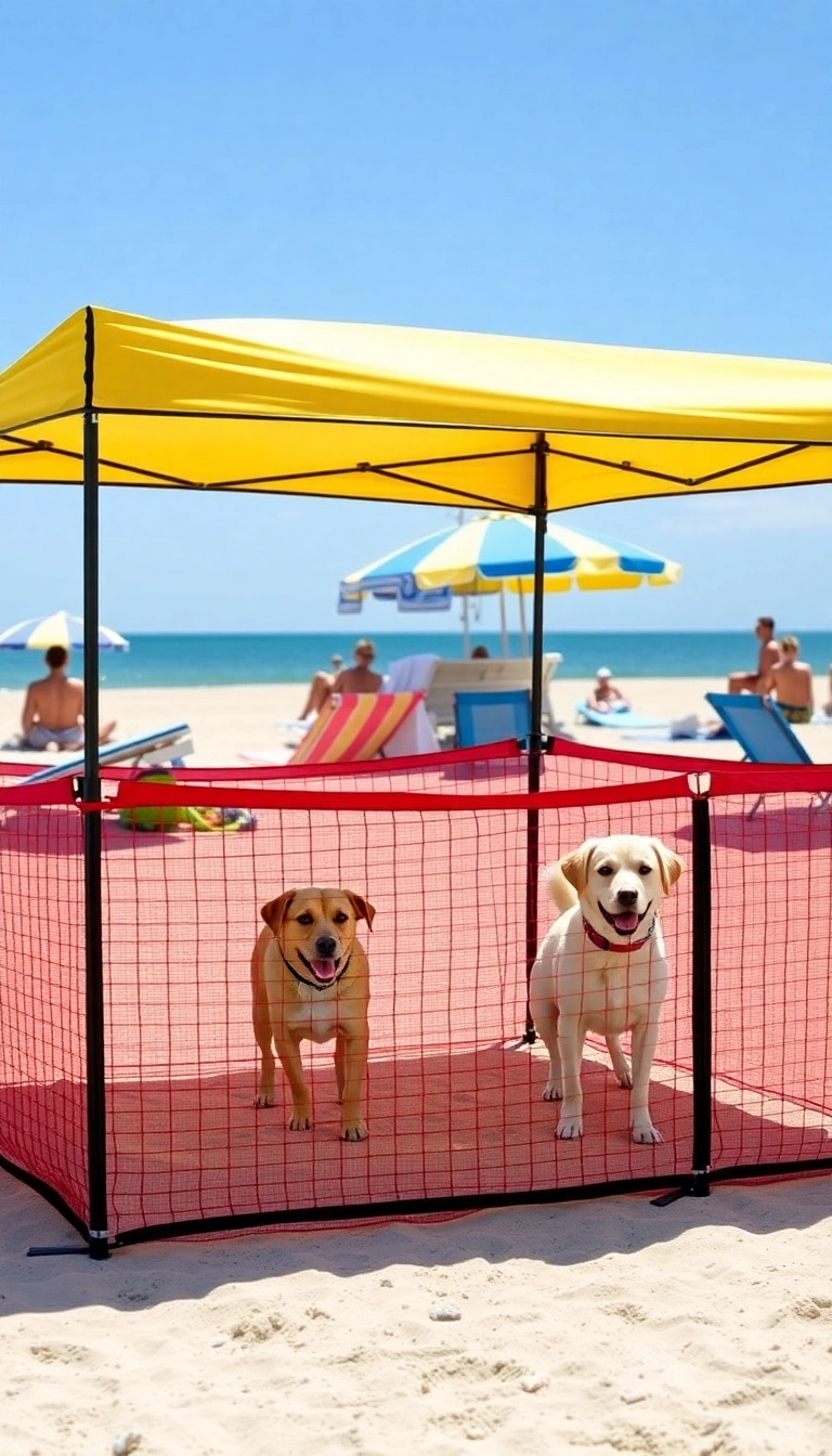 11 Portable Temporary Dog Fences Perfect for Any Occasion (Don't Miss #7!) - 5. Pop-Up Canopy Dog Fence