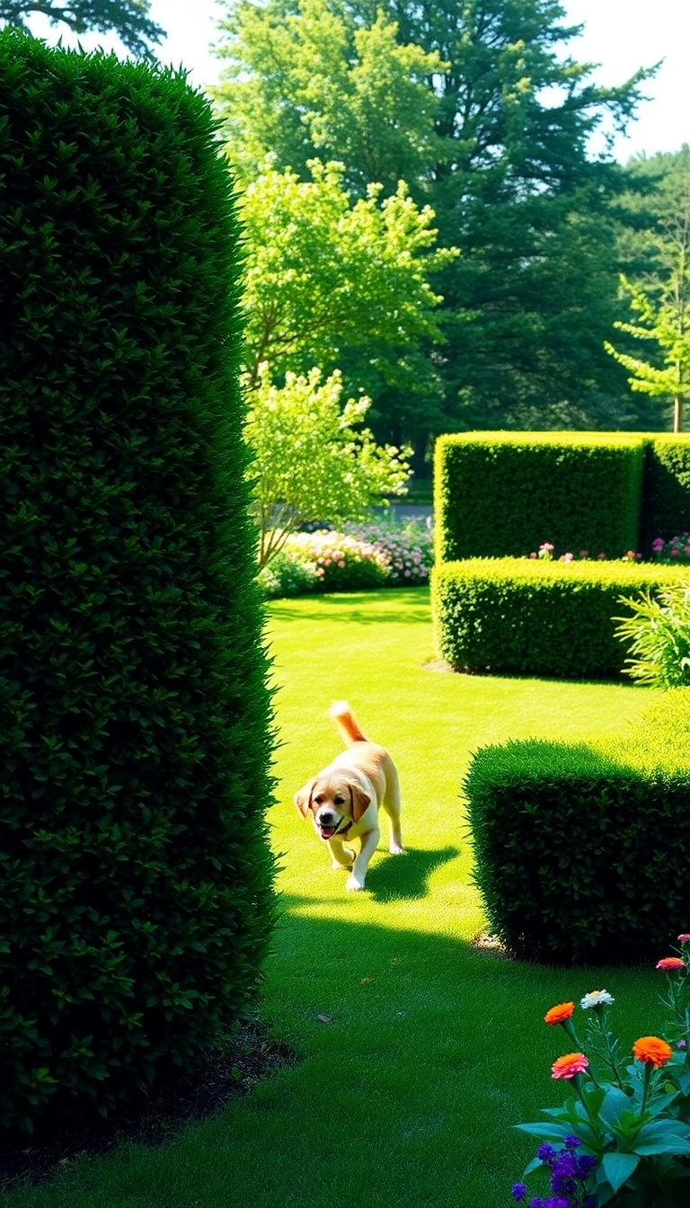 13 Affordable Dog Fence Ideas That Won't Break the Bank (You’ll Love #7!) - 13. Natural Hedge Fence