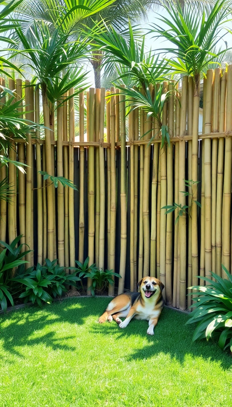 13 Affordable Dog Fence Ideas That Won't Break the Bank (You’ll Love #7!) - 4. Bamboo Fencing