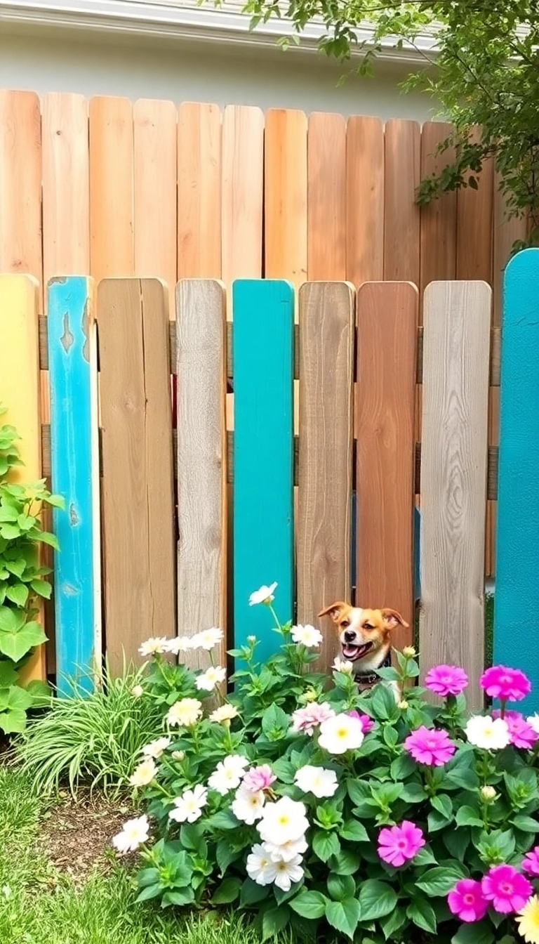 13 Affordable Dog Fence Ideas That Won't Break the Bank (You’ll Love #7!) - 7. Repurposed Materials Fence