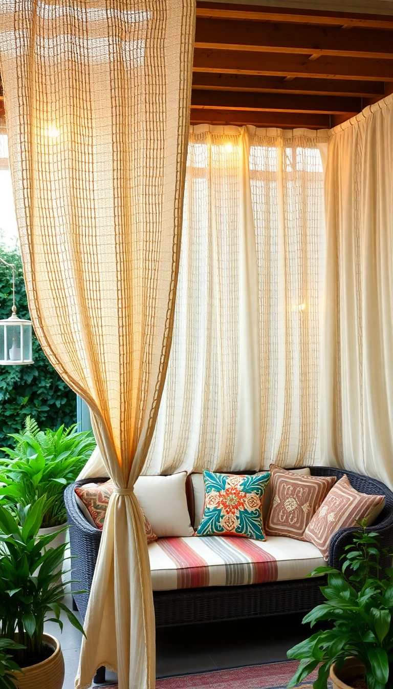 14 Minimalist Patio Door Curtain Ideas That Will Simplify Your Space! - 8. Soft Knitted Textiles