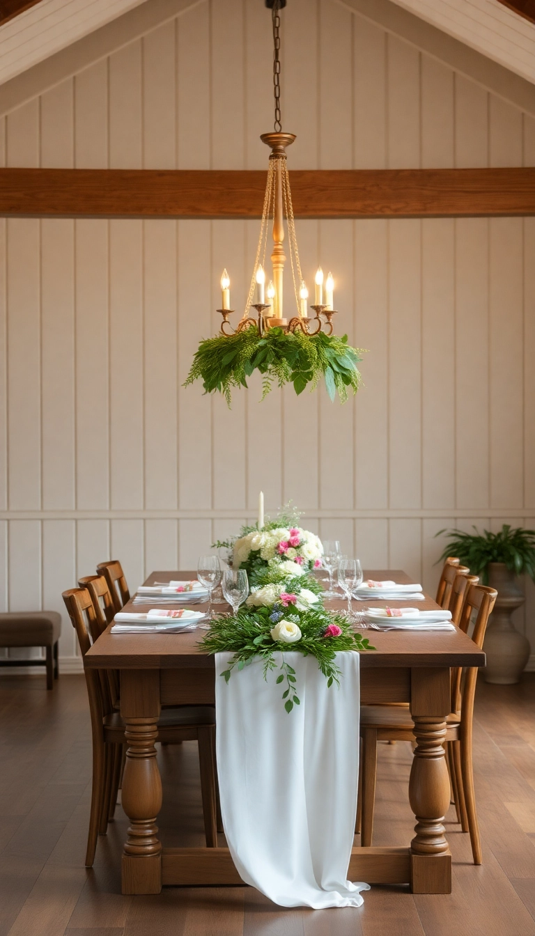 15 Incredible Farmhouse Table Centerpiece Ideas That Will Wow Your Guests! - 13. Farmhouse Chandelier