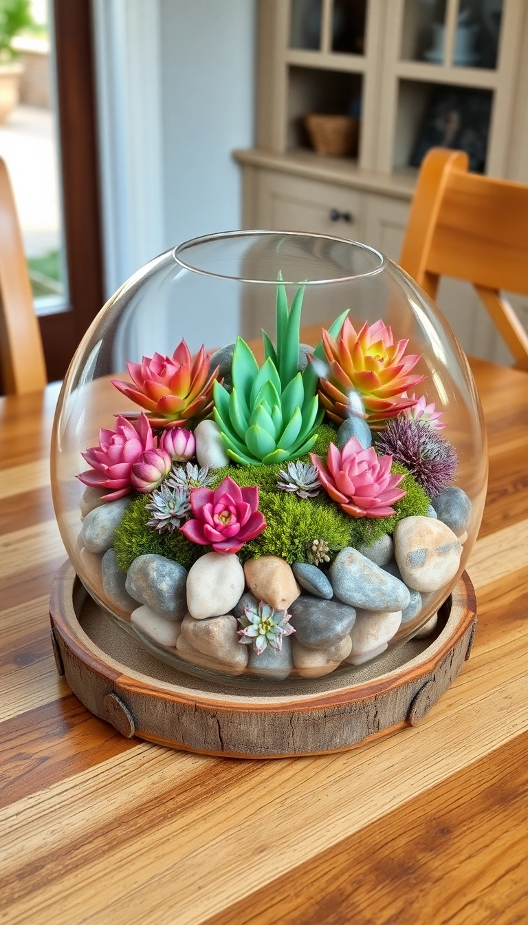 15 Incredible Farmhouse Table Centerpiece Ideas That Will Wow Your Guests! - 14. Terrarium Centerpiece